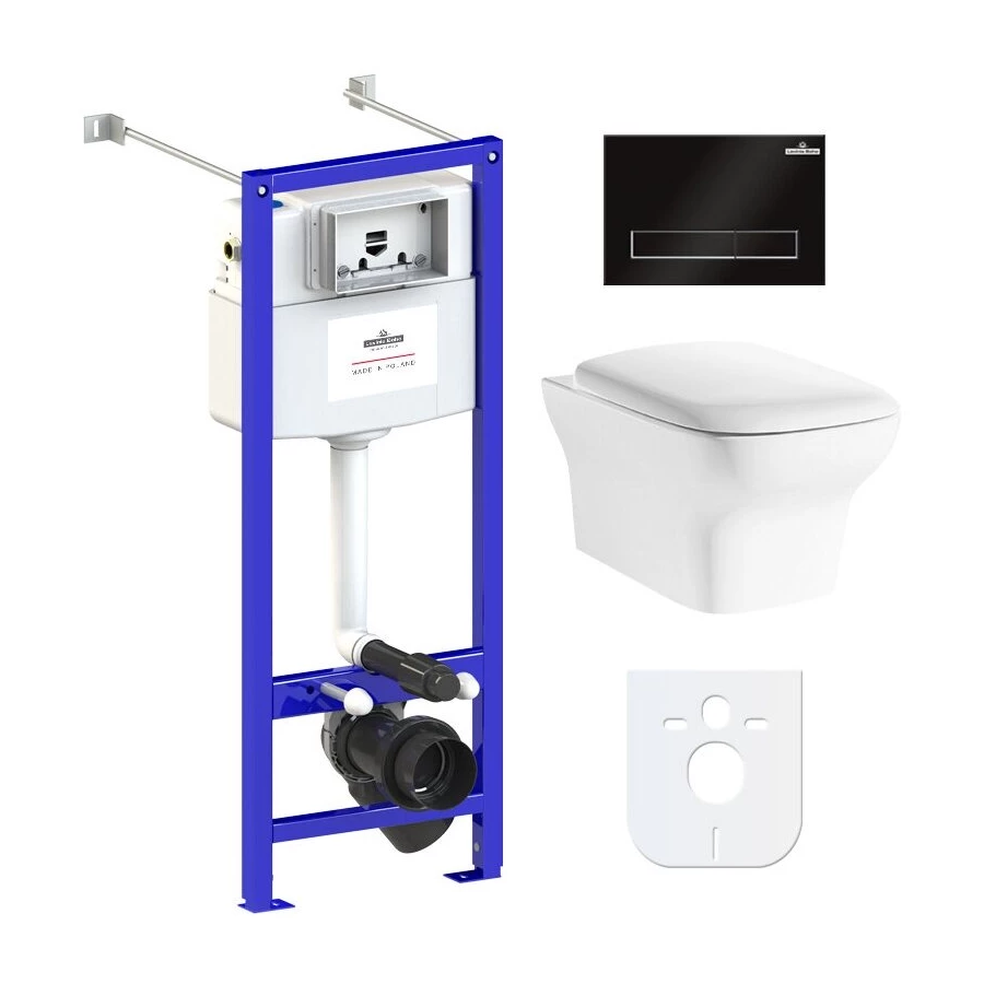 Унитаз Lavinia Boho Relfix Bristol Rimless 77050196 (комплект 6 в 1)