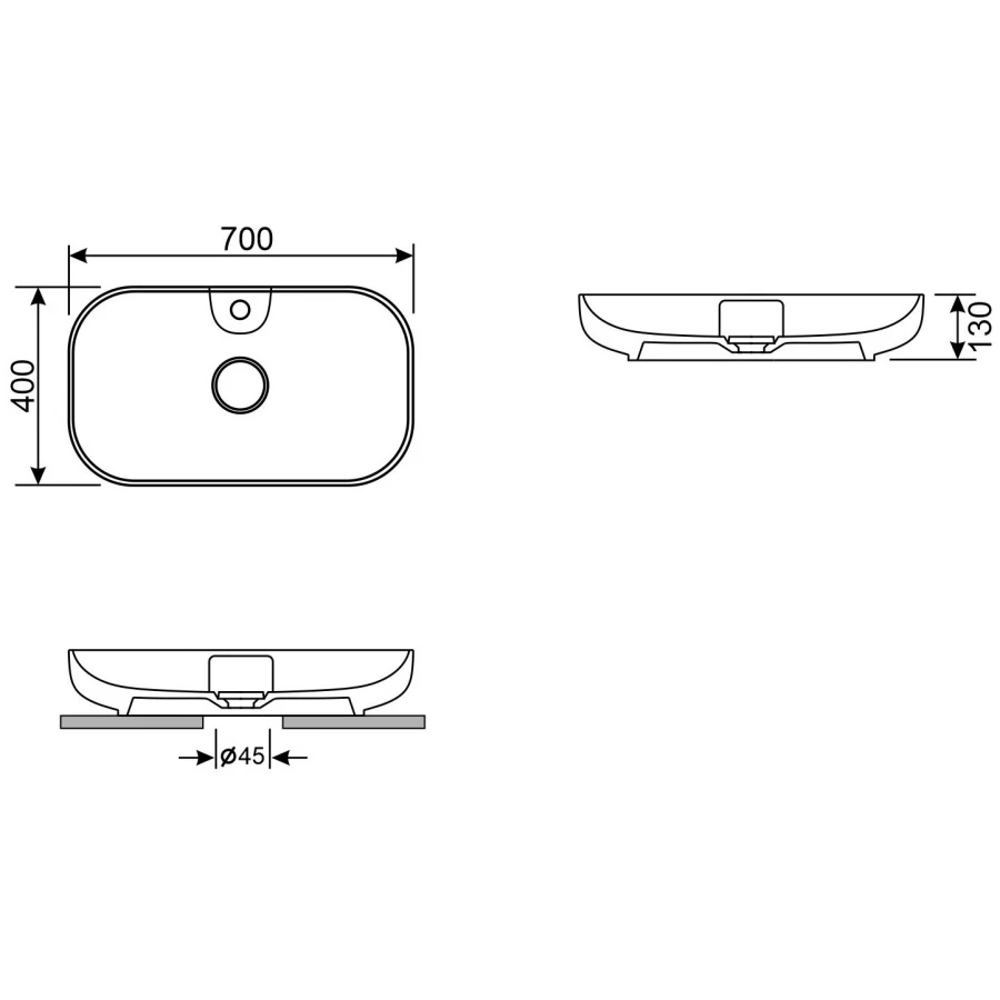 Накладная раковина Wellsee Croquis 2.0 150402000 белый