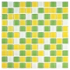 Мозаика Bonaparte Стеклянная мозаика Fresh 25х25 глянцевая зеленая 30х30 см