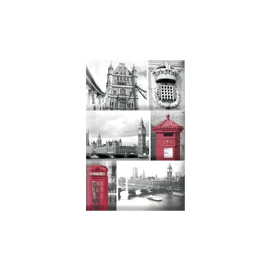 Плитка настенная Absolut Keramika Monocolor Biselado Composicion London Calling C ABC0000112 22,5х15 см