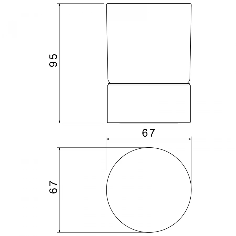 Стакан настольный Timo Saona для зубных щеток хром 13231/00