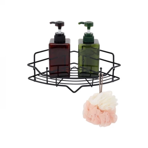 Полка Milardo Grid одноярусная угловая проволока стальная чёрный матовый GRICC1BM44