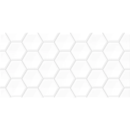 Плитка облицовочная Alma Ceramica Bilbao рельефная белый 50*24,9 см