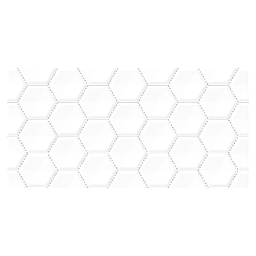 Плитка облицовочная Alma Ceramica Bilbao рельефная белый 50*24,9 см