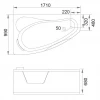 Акриловая ванна Gemy G9046 II B L 170х100 см