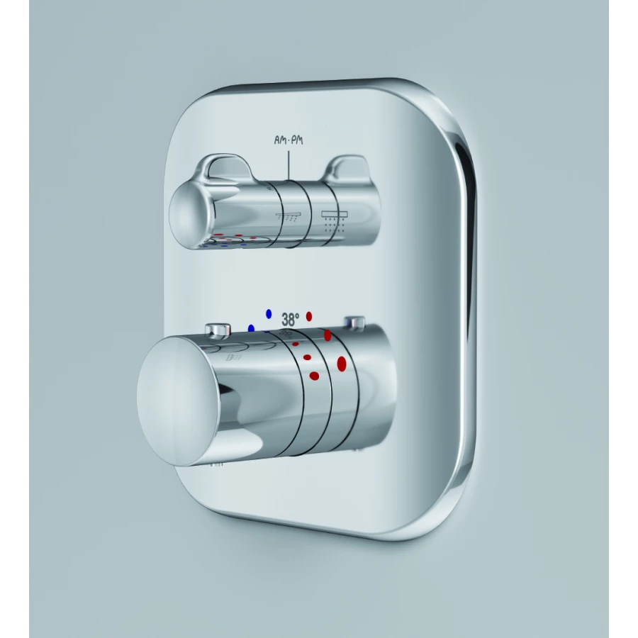 Смеситель для ванны и душа с термостатом Am Pm Sensation монтируемый в стену F3085500