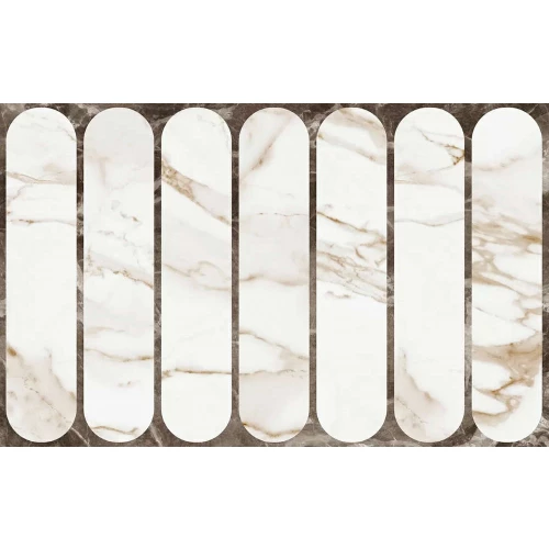 Плитка настенная Gracia Ceramica Капелла низ 03 глянцевая белая 010100001556 40х25 см