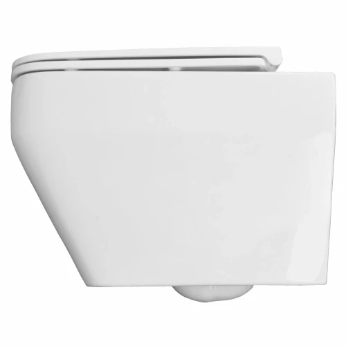 Унитаз подвесной Azario Moneo безободковый слив торнадо в комплекте с быстросъемным сидением микролифт AZ-0062 UQ1 53х36.5х37 см