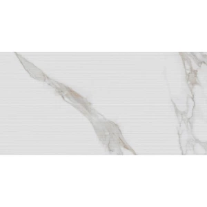 Керамогранит Neodom Classic Marble Statuario Irish Gold Linear Matt матовый белый N20575 120х60 см