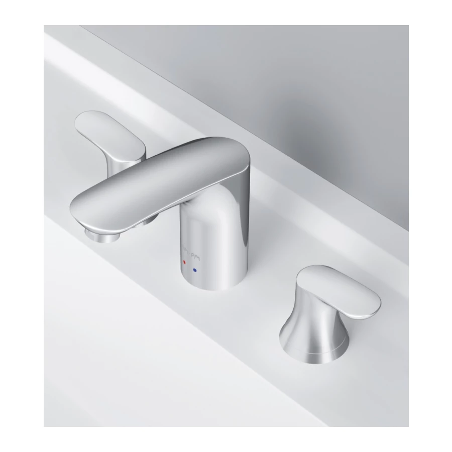 Смеситель для умывальника Am Pm Like трехсекционный с донным клапаном F8008000