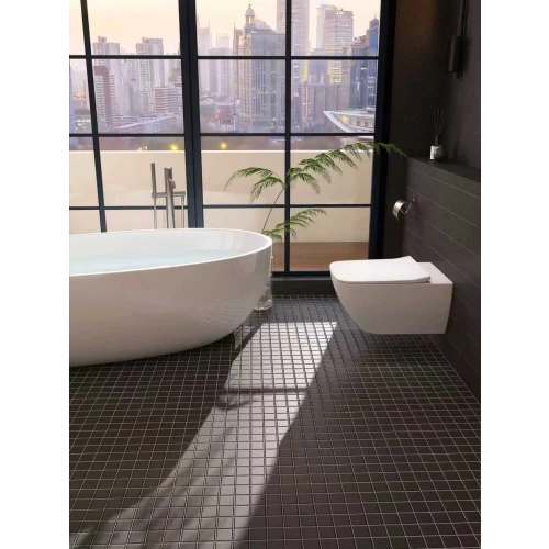 Мозаика Bonaparte Керамогранитная мозаика Arene black 48х48 матовая черная 30,6х30,6 см