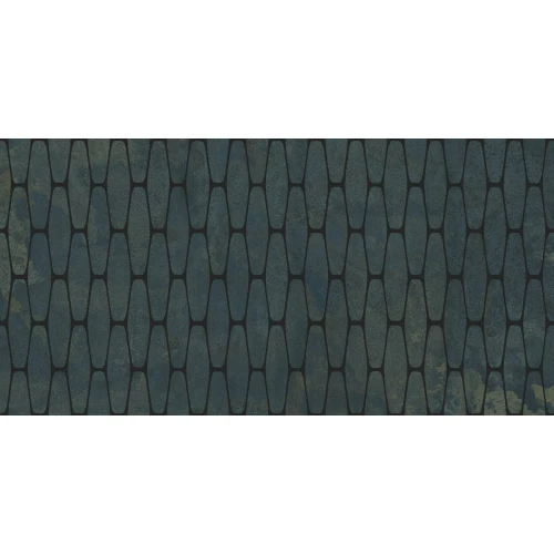 Керамогранит Aparici Illusion Turquoise Stamp Lappato полуглянцевый синий 4-140-5 100х50 см