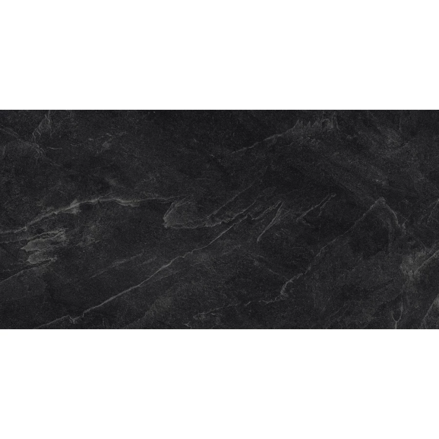 Керамогранит Laparet Archie Nero Pro R10GR STR матовый чёрный 120х60 см