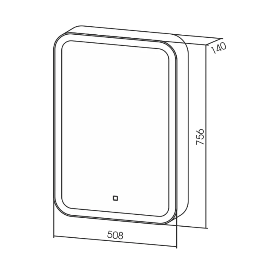 Зеркало-шкаф Silver mirrors Фиджи Flip 50 LED-00002471 50,8х75,6 см