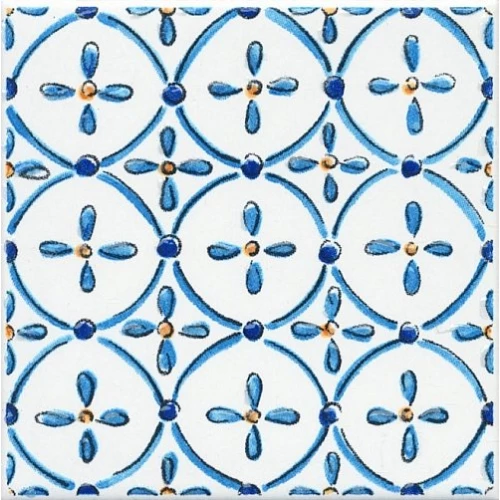 Вставка Kerama Marazzi Капри майолика белый 9,8х9,8 см