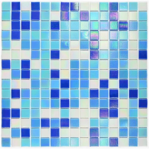 Мозаика Bonaparte Стеклянная мозаика Cosmo 20х20 полуглянцевая голубая 32,7х32,7 см