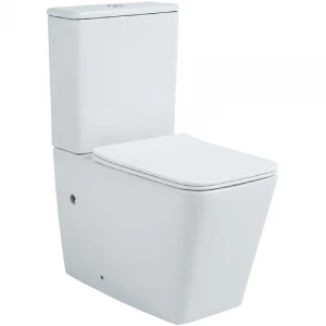 Унитаз напольный безободковый с бачком Aquatek Либра New горизонтальный выпуск тонкое сиденье с механизмом плавного закрывания AQ1263N-00 63х39х82,5 см