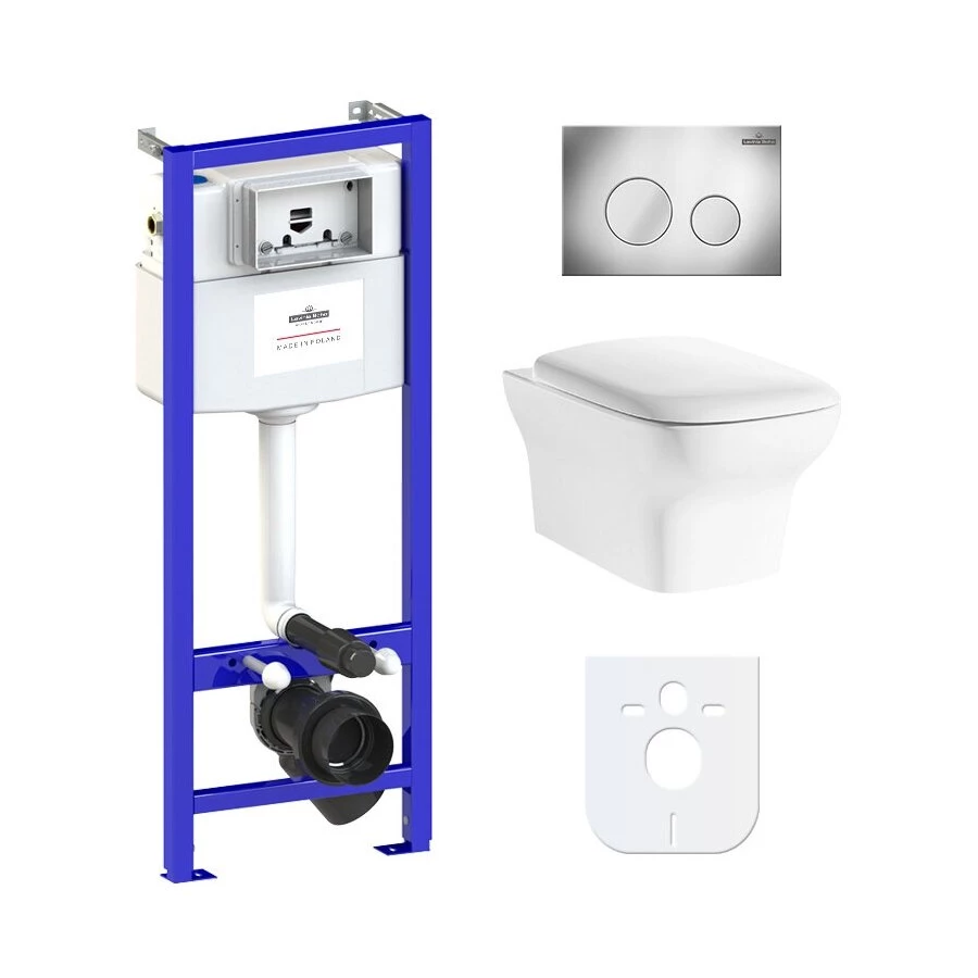 Унитаз Lavinia Boho Relfix Bristol Rimless 77040114 (комплект 6 в 1)