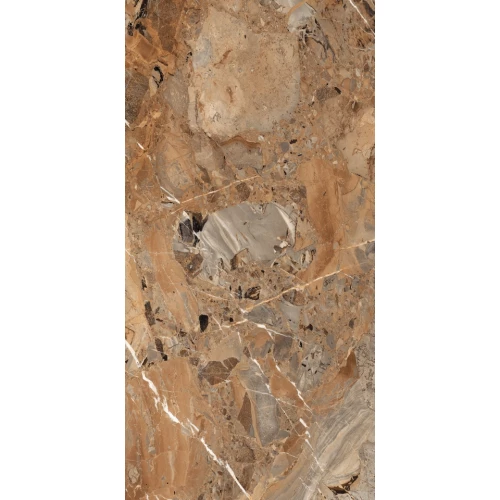 Керамогранит Maimoon Ceramica HG Glossy Breccia Fantastico Brown HGGF00007 160x80 см