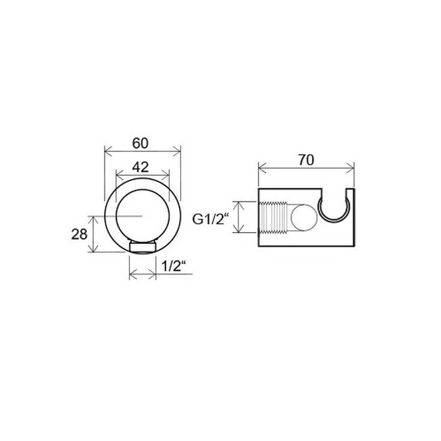 Держатель для душа с выводом для воды Ravak 706.00 X07P206