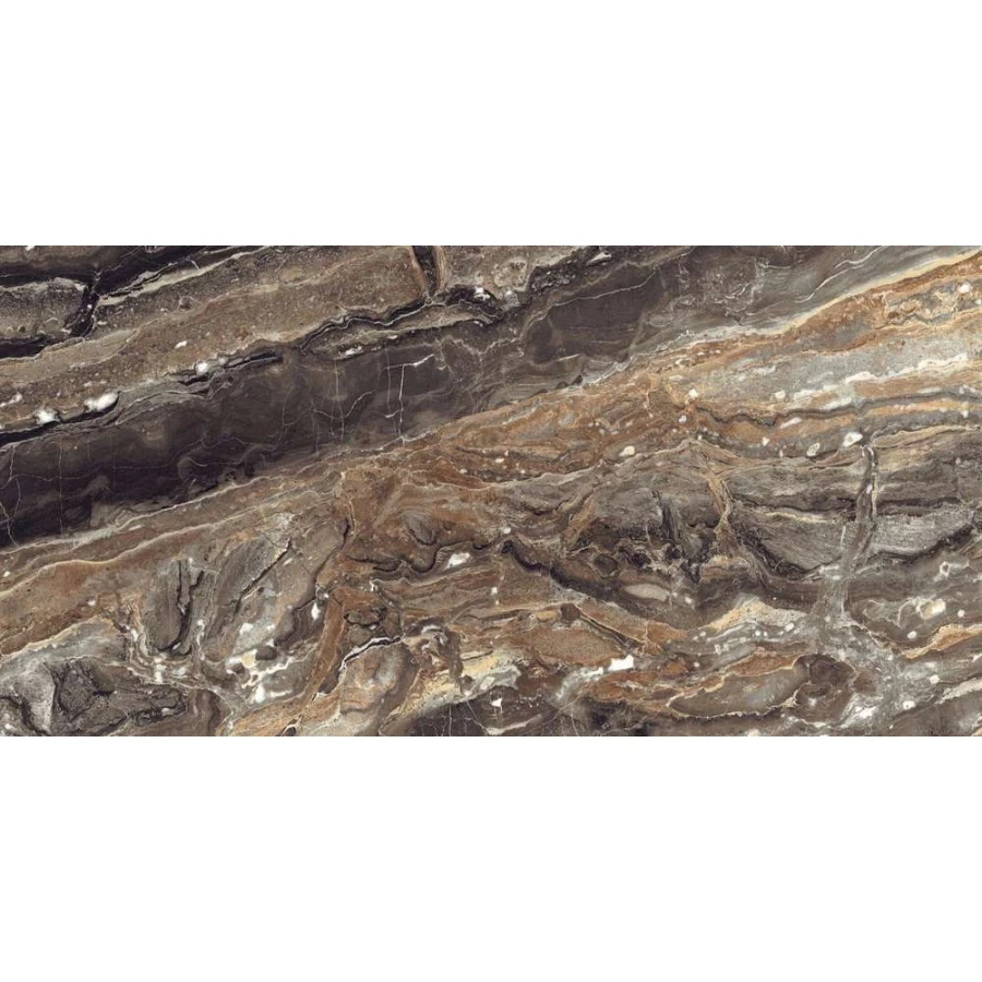 Керамогранит Eurotile Ceramica Jupiter Black High Glossy глянцевый коричневый 7930138702596 120х60 см