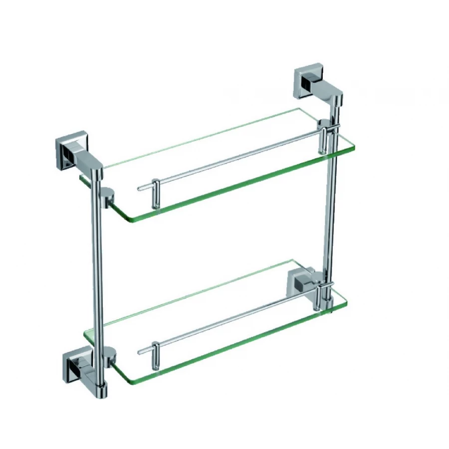 Полка прямая двойная стеклянная Savol 95 S-09522 40 см
