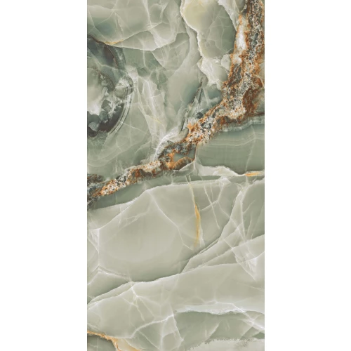 Керамогранит A-Ceramica Onyx Olive High Glos 7 mm глянцевый зеленый 120х60 см
