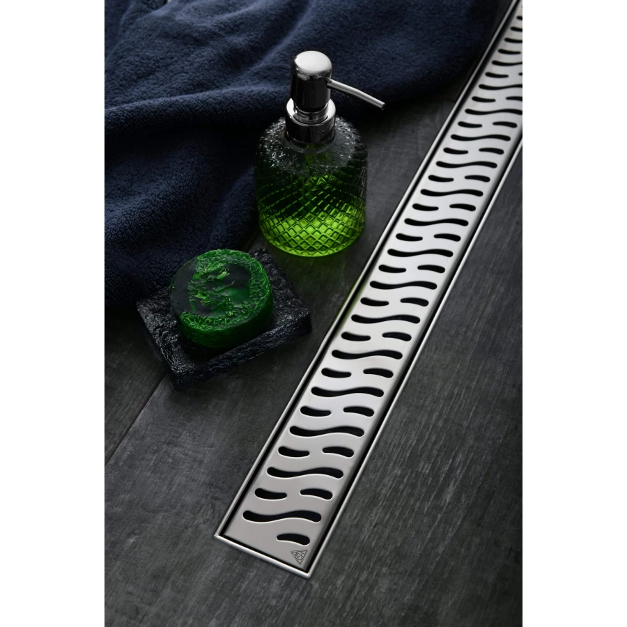 Душевой лоток Creto Zigzag с решеткой хром CRE-950 ZH 95 см