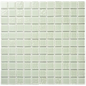 Мозаика Bonaparte Стеклянная мозаика White Rose 25х25 глянцевая белая 30х30 см