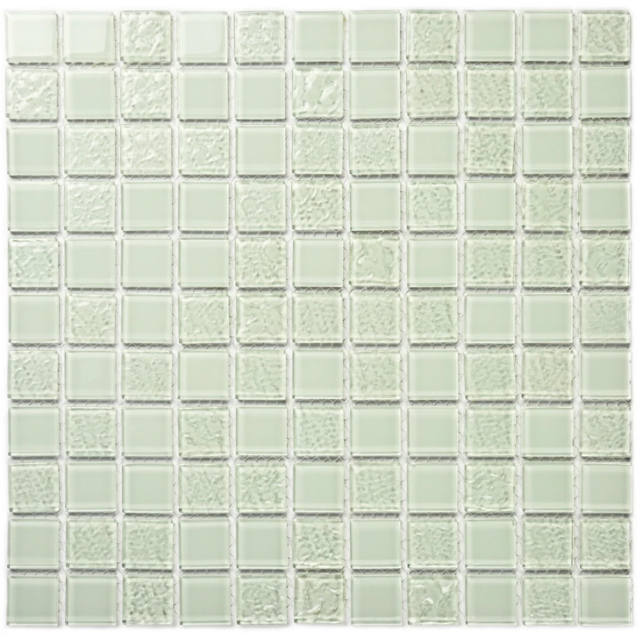 Мозаика Bonaparte Стеклянная мозаика White Rose 25х25 глянцевая белая 30х30 см