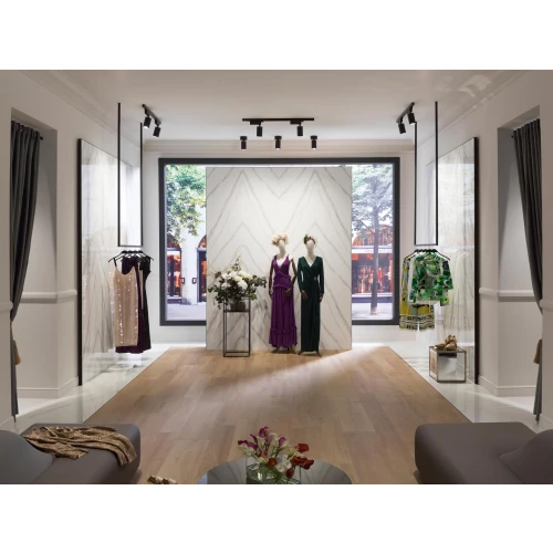 Плитка настенная Porcelanosa Балтис Боокматч А+Б / Baltic Bookmatch A+B глянцевая белая 100297128 150х59,6 см
