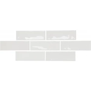 Керамогранит Monopole Artisan Cotton 002591 глянцевый белый 15x5 см