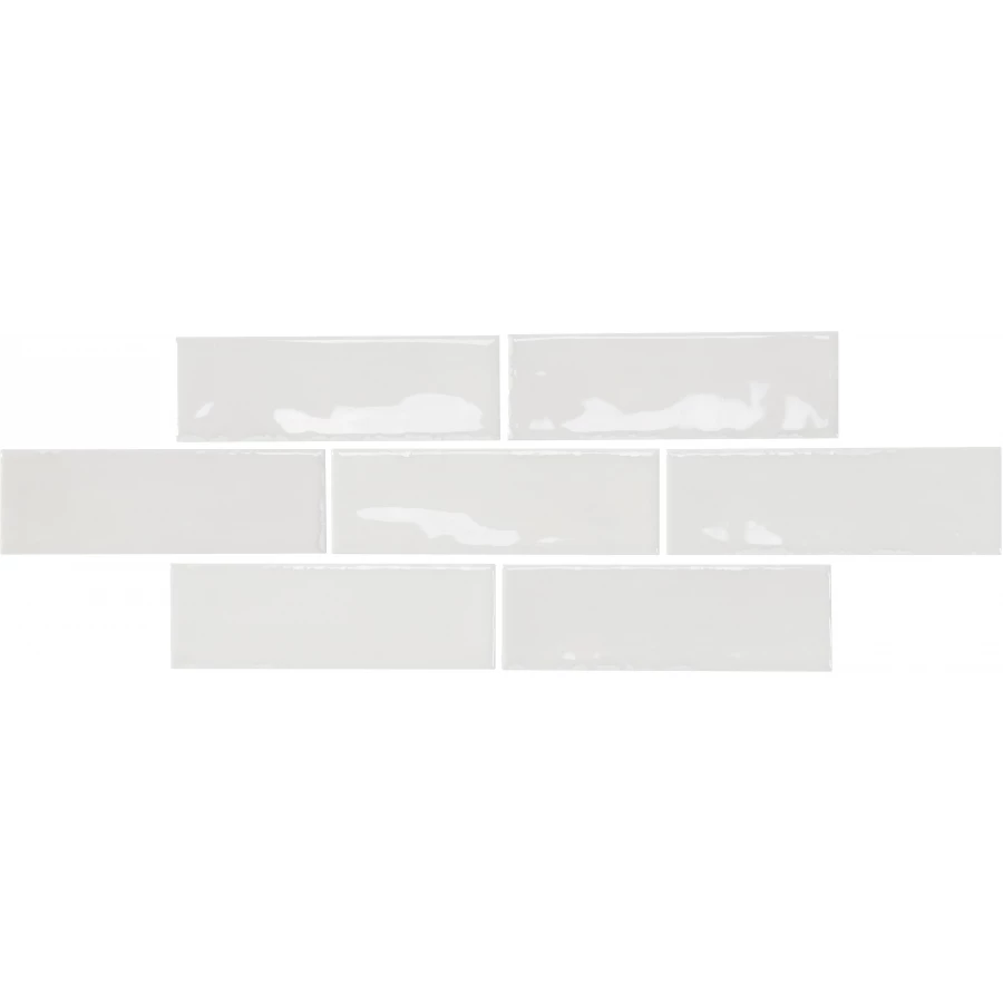 Керамогранит Monopole Artisan Cotton 002591 глянцевый белый 15x5 см