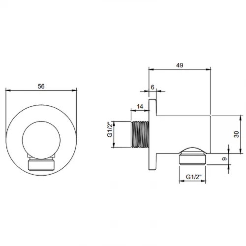 Шланговое подсоединение Villeroy & Boch Universal TVC000456000K5