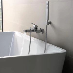 Смеситель Aquatek Либра для ванны с душевым набором хром AQ1649CR