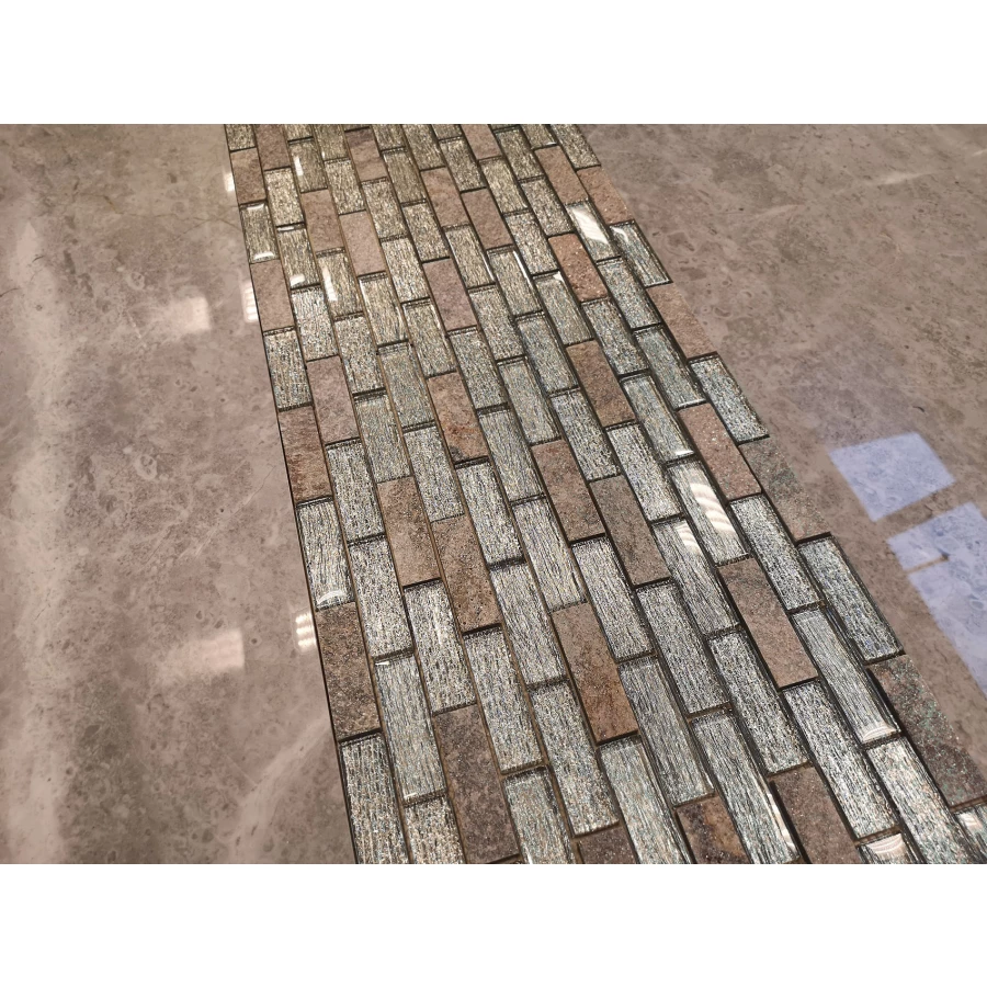 Мозаика из стекла и камня LeeDo Ceramica Dubai бежево-серый 29,8x29,8 см