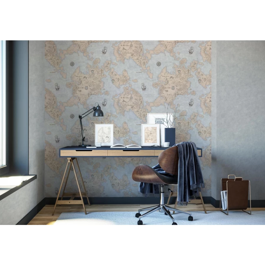 Обои флизелиновые Palitra Home Esperanto HomeColor серые HC72316-42 1,06х10,05 м