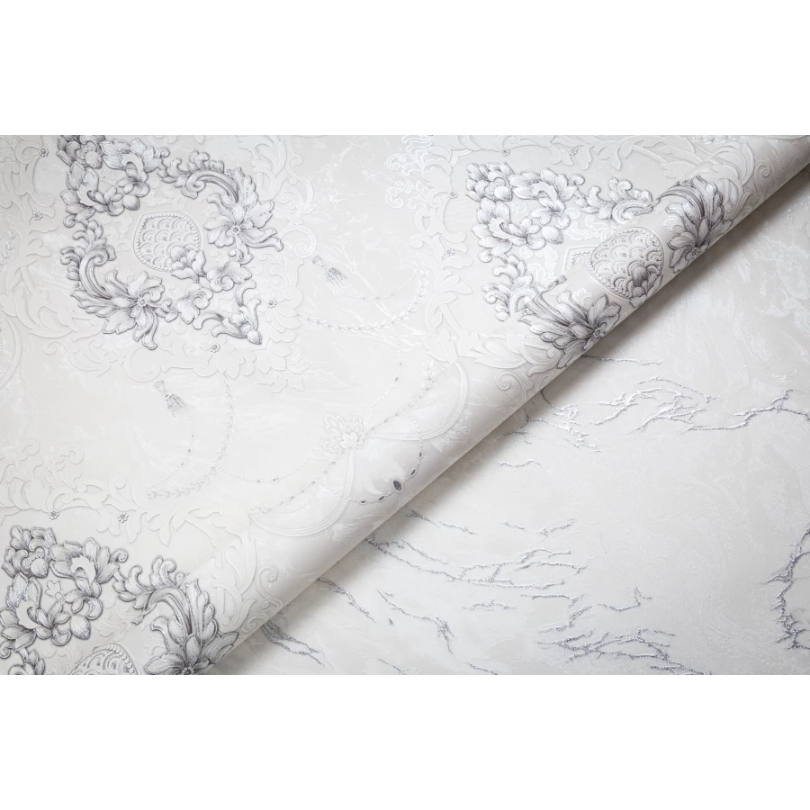 Обои флизелиновые Palitra Life Andijana серые PL72467-14 1,06х10,05 м