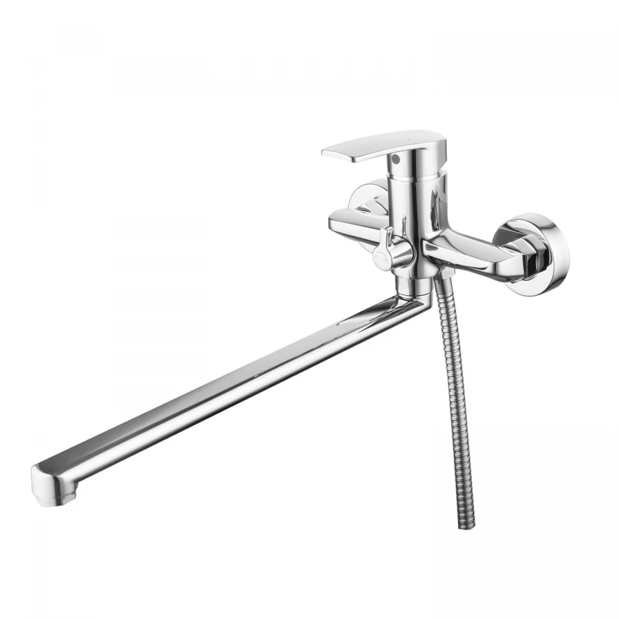 Смеситель для ванны Azario длинный излив керамический картридж хром AZ-HU245912