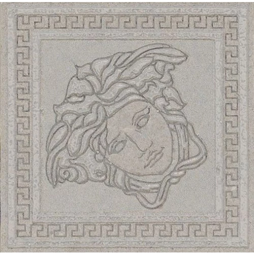 Керамогранит Versace Греек Тоззетто Григио / Greek Tozzetto Grigio матовый серый 261152 4x4 см