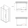 Душевой уголок Abber Schwarzer Diamant AG30100H-S50-S50 100х50 см