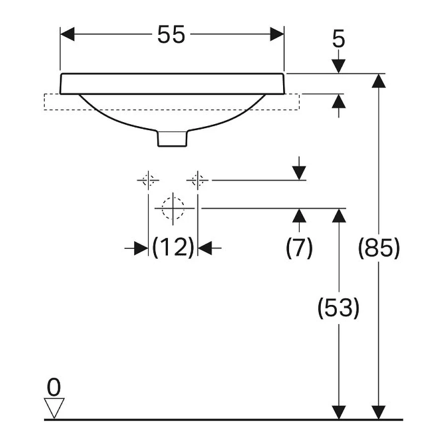Раковина встраиваемая Geberit VariForm 500.738.01.2 55x40 см
