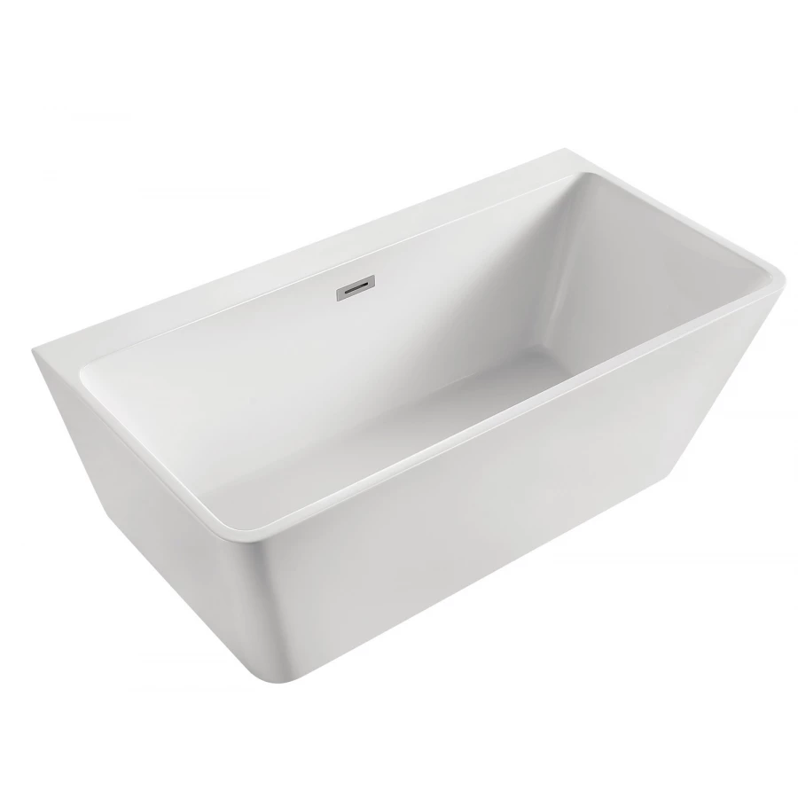 Ванна акриловая Azario Oxford пристенная в комплекте с сифоном и металлической рамой OXF17083 170х83х65 см