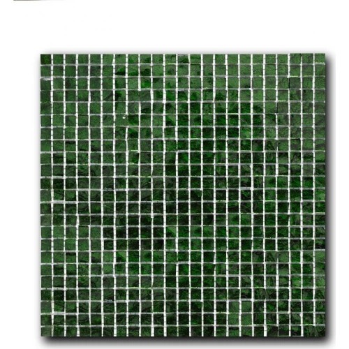 Стеклянная мозаика Art&Natura Murano Specchio 15 10x10 глянцевая зеленая MS15-10x10 30х30 см
