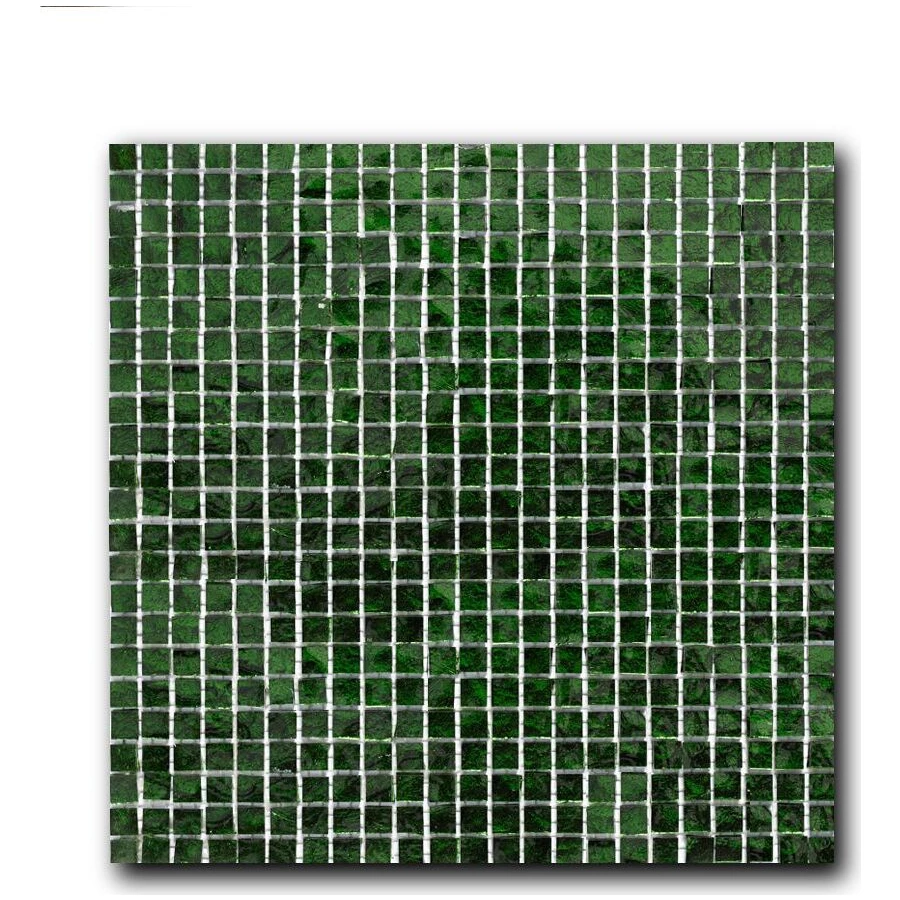 Стеклянная мозаика Art&Natura Murano Specchio 15 10x10 глянцевая зеленая MS15-10x10 30х30 см