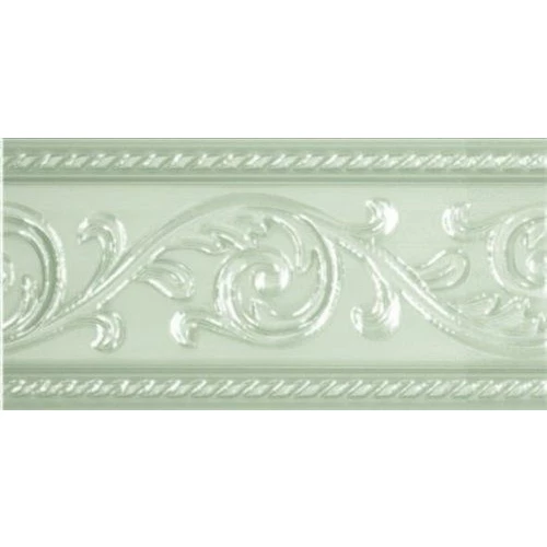Бордюр Carmen Ceramic Art Cenefa Yara Verde Pastel зеленый 7,5х15 см