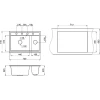 Кухонная мойка Granula Kitchen Space 7302, ЧЁРНЫЙ 73х51 см