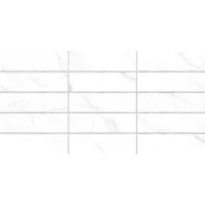 Плитка настенная ALMA Ceramica Bronks рельефная матовая белая TWA3060BRK17 60х30 см