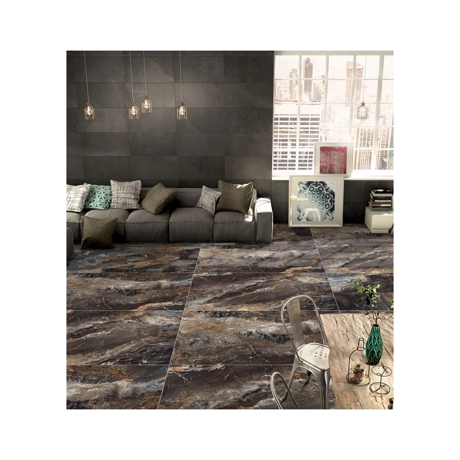 Керамогранит Neodom Stone&More Lawa Nero Carving N20432 120x60 см