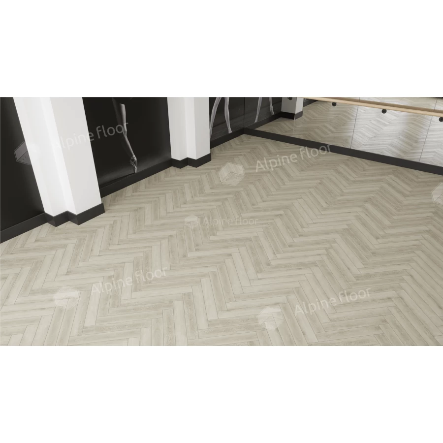 Ламинат Alpine Floor Herringbone Дуб Монпелье LF102-6 33 класс 8 мм 2.2034 кв.м 60.6х10.1 см